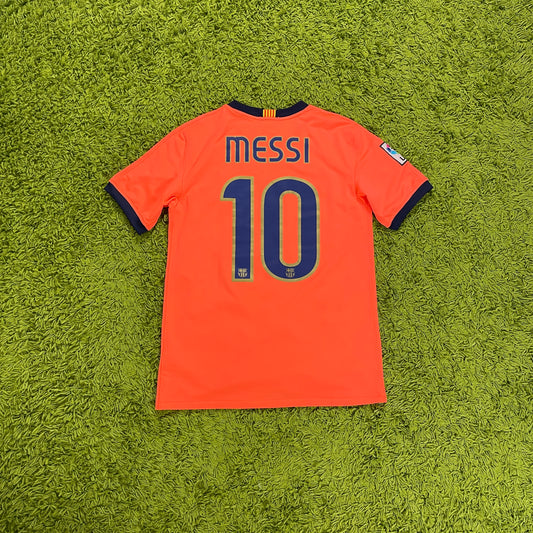Nike FC Barcelona Trikot Messi orange Größe YXL -> S 2009 2010