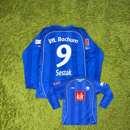 Umbro VFL Bochum Sestak Matchworn Trikot Langarm Blau Größe L 2007 2008