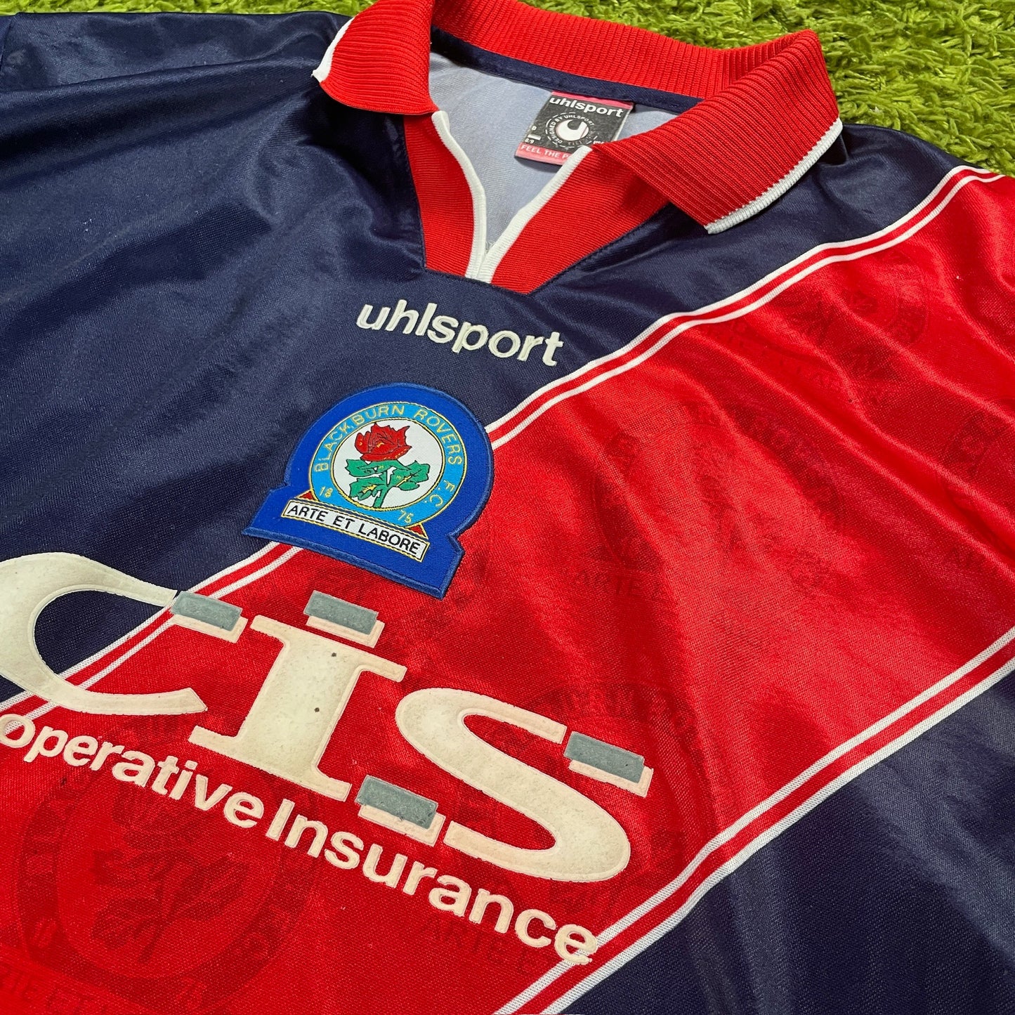 Uhlsport Blackburn Rovers Trikot blau rot Größe XL 1999 2000