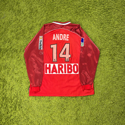 Duarig Grenoble Foot 38 André matchworn Trikot rot Größe XXL 2003 2004