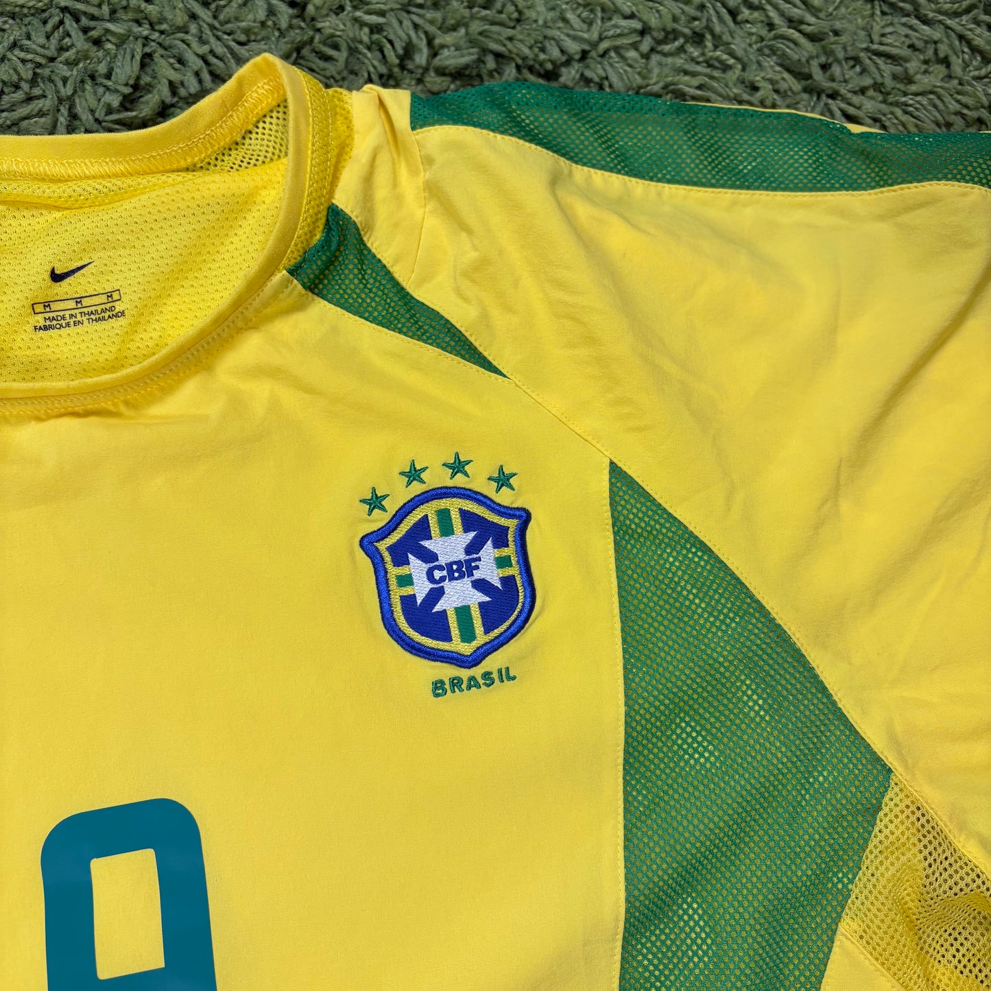 Nike Brasilien Ronaldo Trikot Gelb Größe M 2002 Player Version Spielertrikot