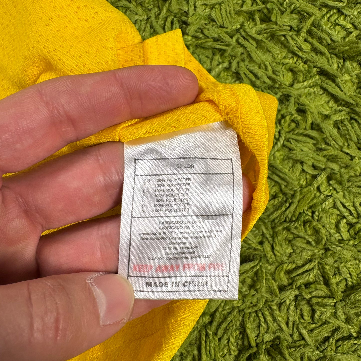Nike Brasilien Emerson Trikot gelb Größe L 2000 2002