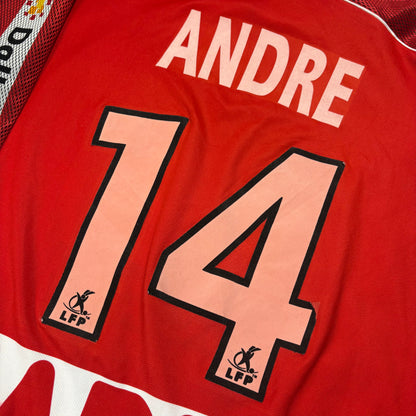 Duarig Grenoble Foot 38 André matchworn Trikot rot Größe XXL 2003 2004
