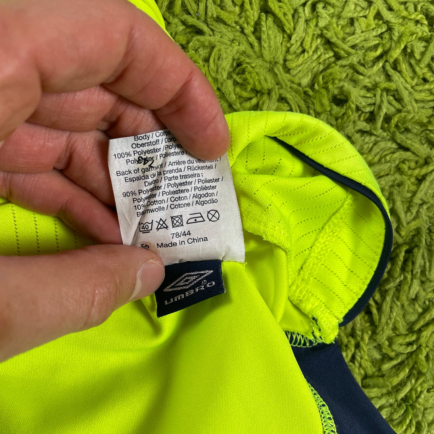 Umbro Everton FC Trikot grün Neon 2008 2009 Größe M