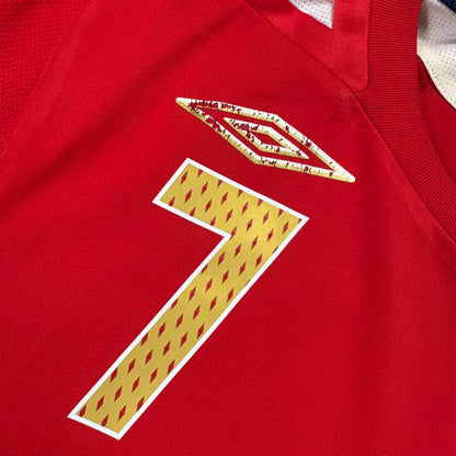 Umbro England Beckham Trikot Langarm rot Größe M 2004 2006