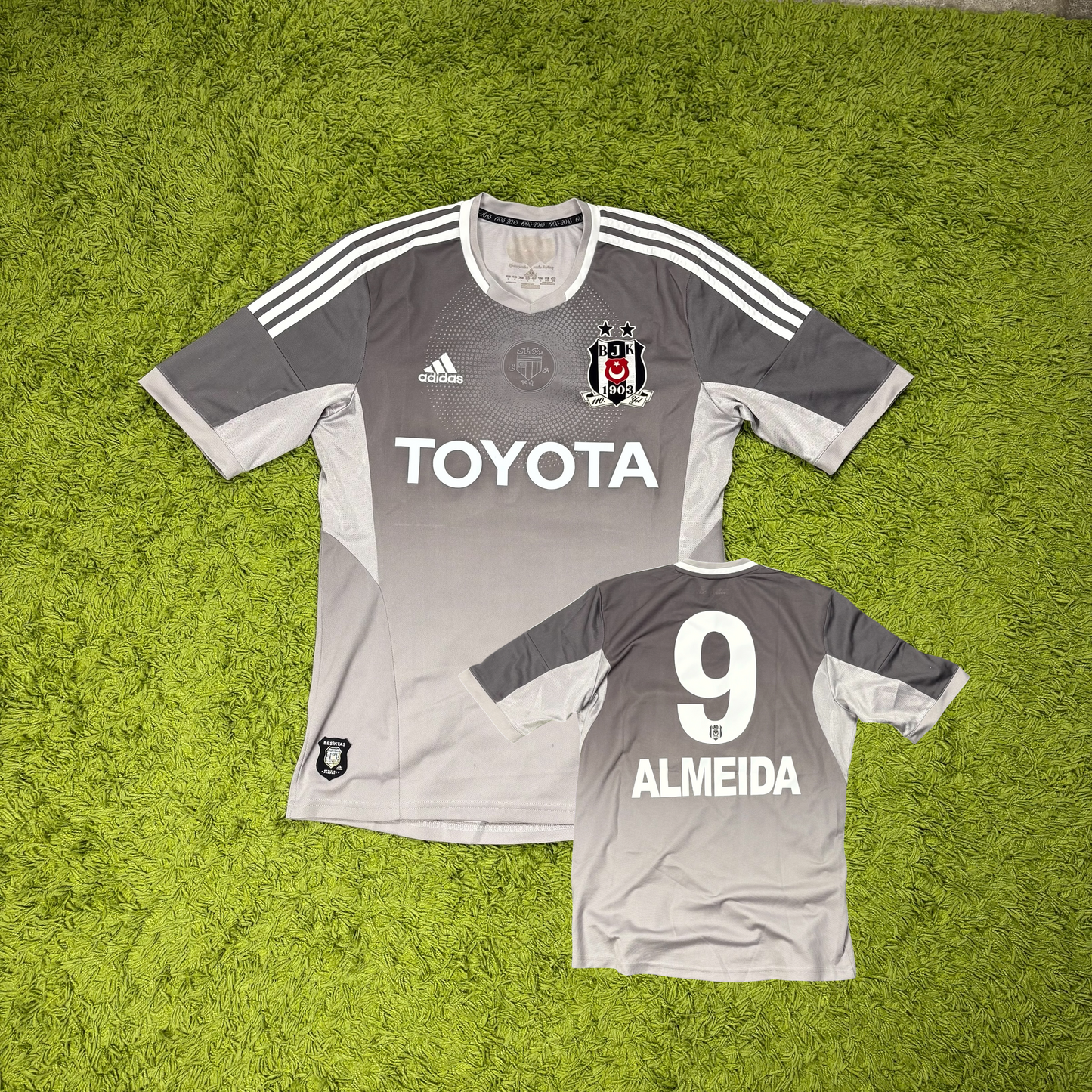 Adidas Besiktas Istanbul Almeida Trikot grau Größe L 2013 2014