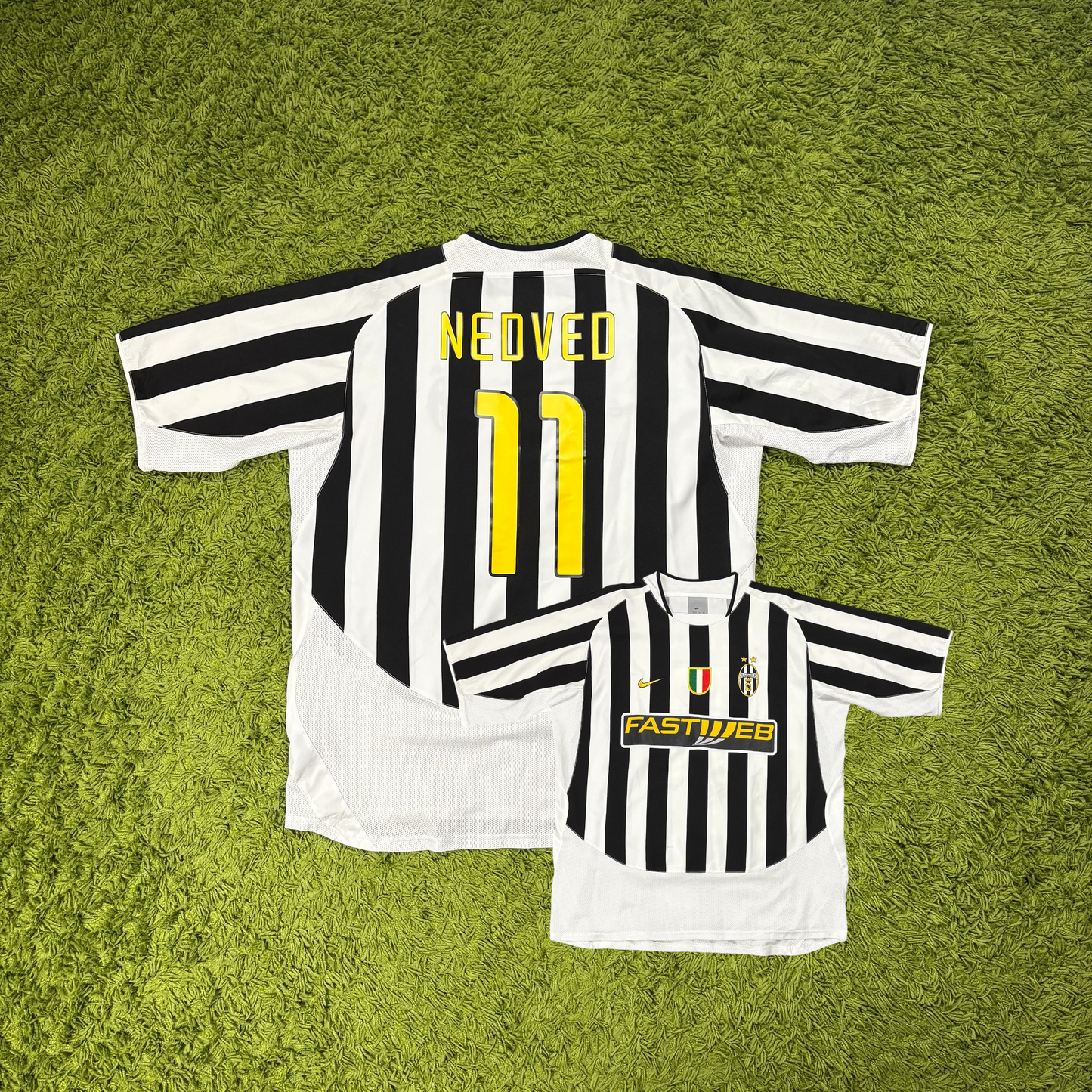 Nike Juventus Turin Nedved Trikot Weiß schwarz Größe XL 2003 2004