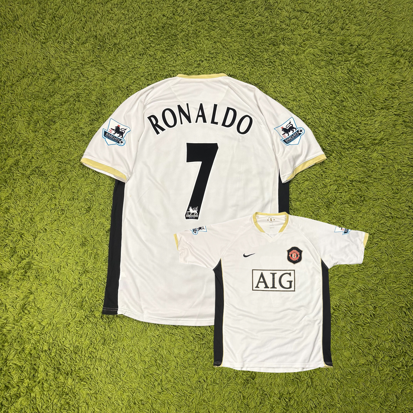 Nike Manchester United Ronaldo CR7 Trikot Weiß Größe L 2006 2007