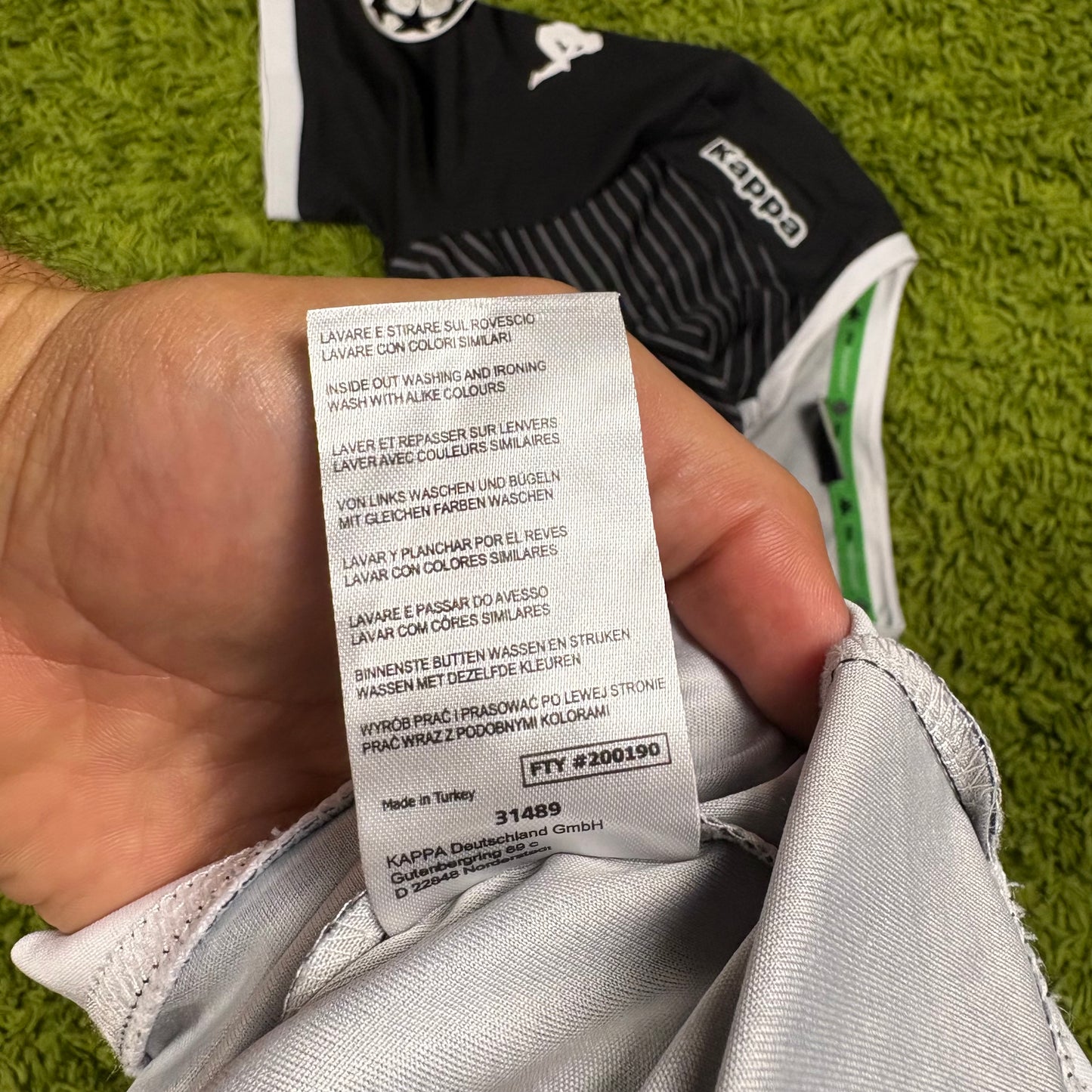 Kappa Borussia Mönchengladbach Hahn Trikot schwarz Größe XL 2015 2016