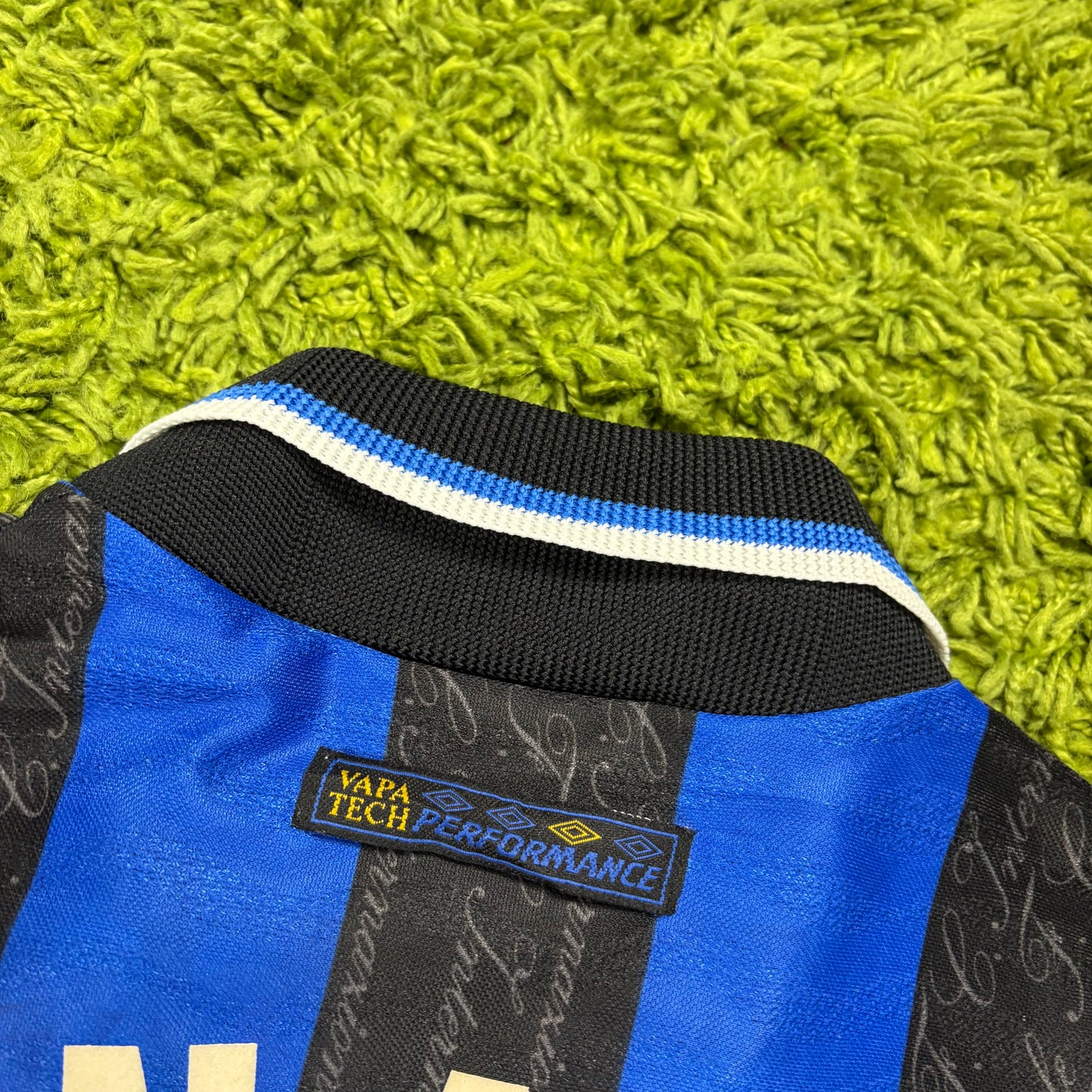 Umbro Inter Mailand Milan Ronaldo R10 Trikot blau schwarz Größe L 1997 1998