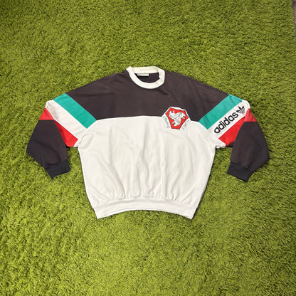 Adidas Italien Coppa Del Mondo Trainingsanzug Tracksuit grau 1990 Größe M