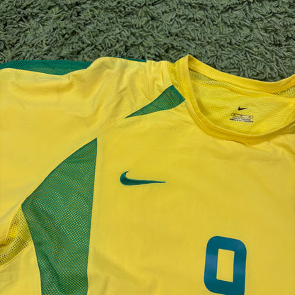 Nike Brasilien Ronaldo Trikot Gelb Größe M 2002 Player Version Spielertrikot