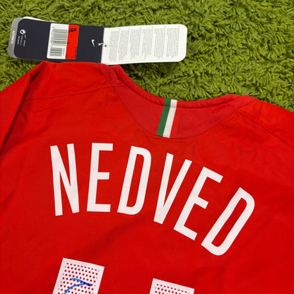 Nike Juventus Turin Nedved Trikot rot Größe L Neu Signiert 2005 2006
