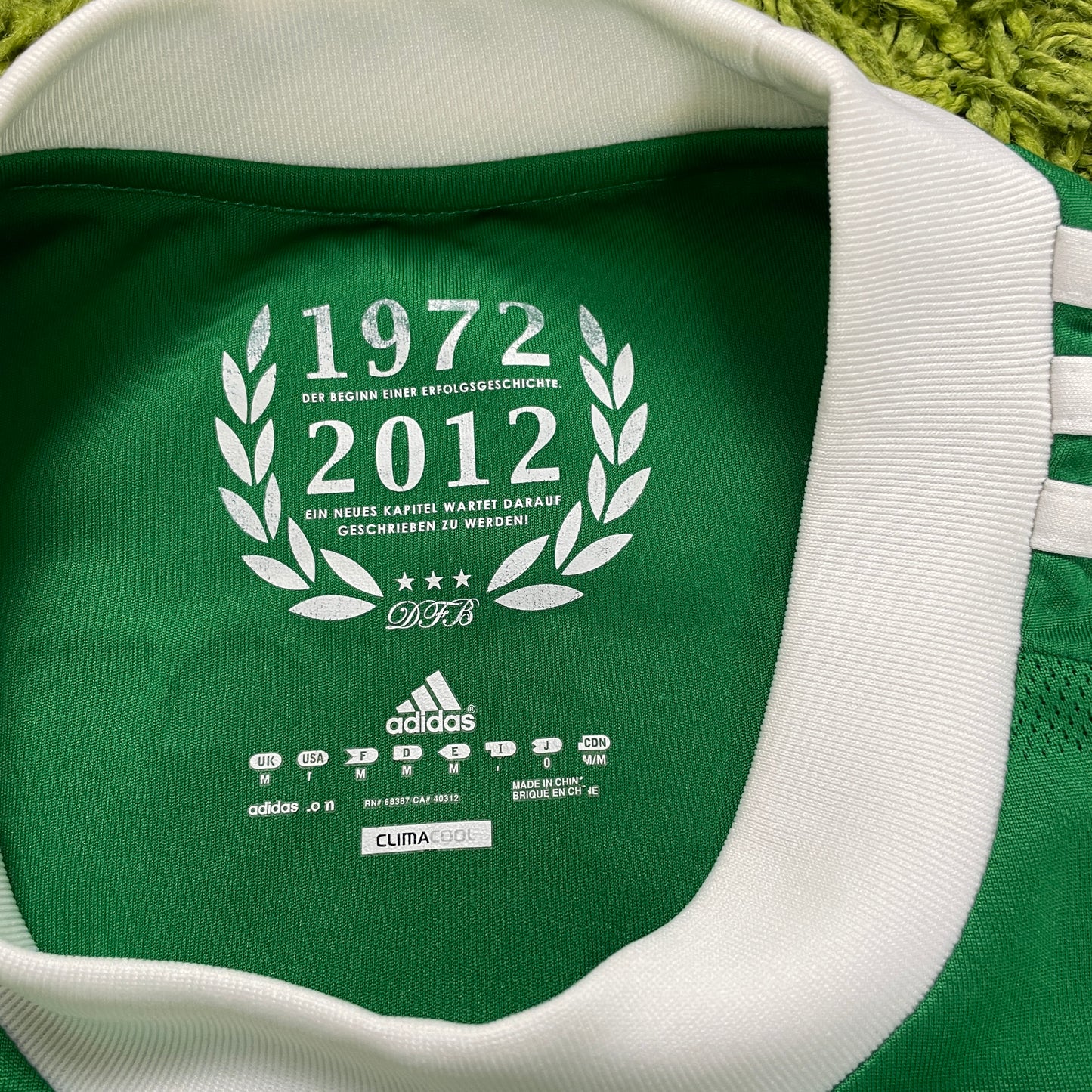 Adidas Deutschland Schweinsteiger Trikot grün Größe M 2012 DFB