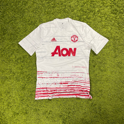 Adidas Manchester United Trikot weiß Trainingsshirt rot Größe M