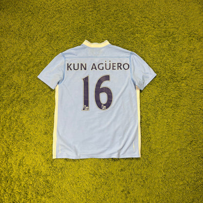 Umbro Manchester City Kun Agüero Trikot hell blau Größe XL 2011 2012