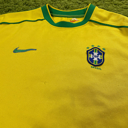 Nike Brasilien Brasil Trikot gelb Größe S 1998 2000