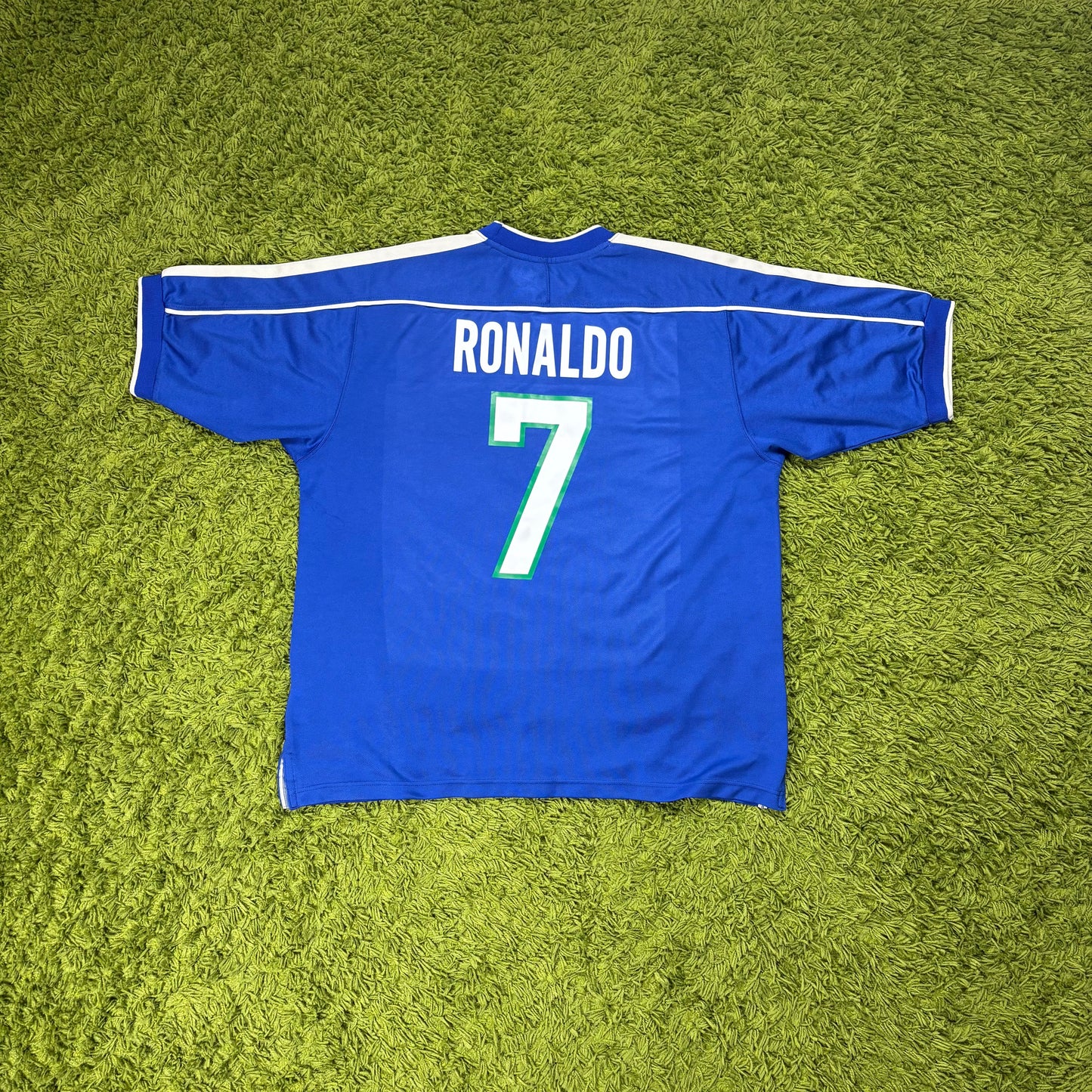 Nike Brasilien Ronaldo (Ronaldinho) Trikot blau Größe XL 1998